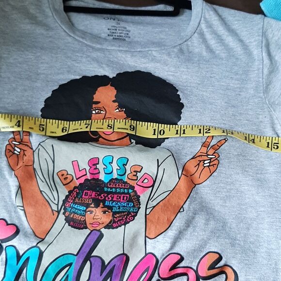 On Fire Graphic Crop top Corded Waist Gray 100% Cotton  Size Small - Picture 5 of 9